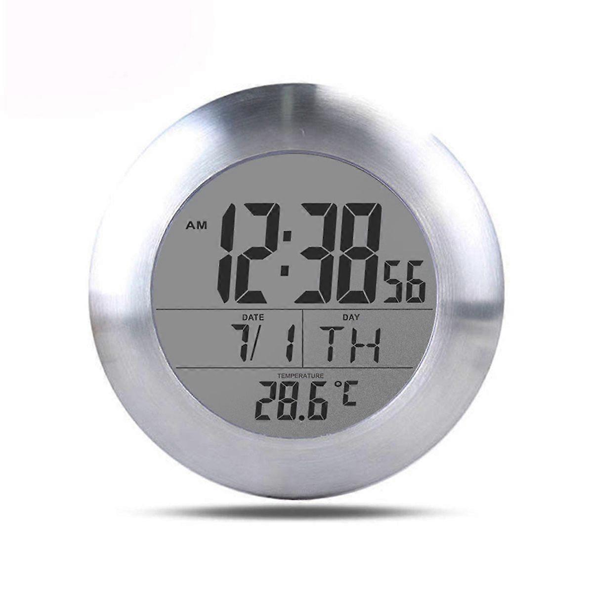 Digital Bathroom Shower Wall Clock, Waterproof, Moisture Proof Meter, Large Screen Display, Calendar Month and Date