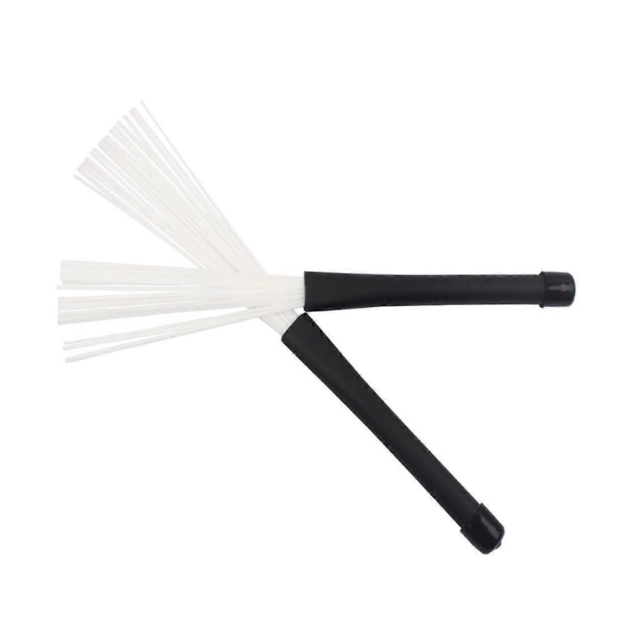 2 Pack Nylon Drum Brushes Retractable Wire Sticks for Jazz Percussion Drum Set Accessories