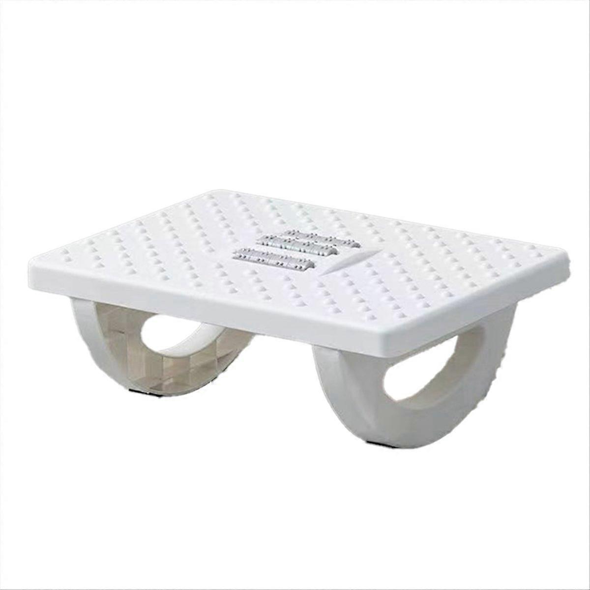 Ergonomic Foot Stool with Massage Rollers Foot Rest White