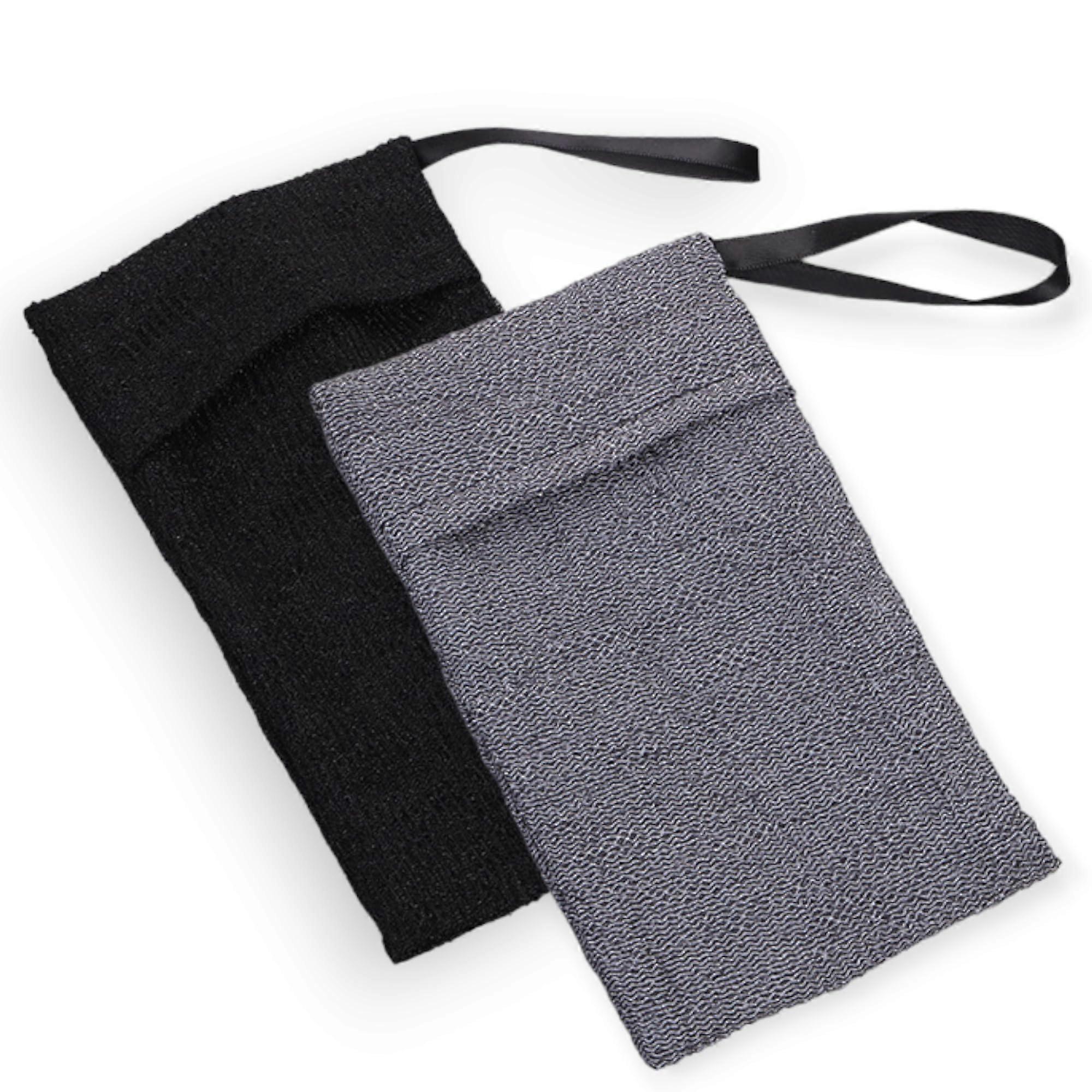 2 Pack Soap Saver Exfoliating Bags with Dual Roughness for Shower Body Scrubbing and Bar Soap Storage