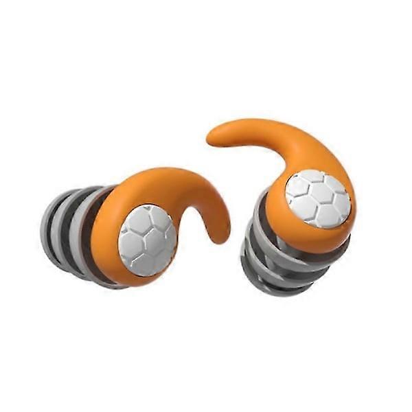 3-layer earplugs up to 40 dB noise reduction comfortable earplugs for sleep work orange