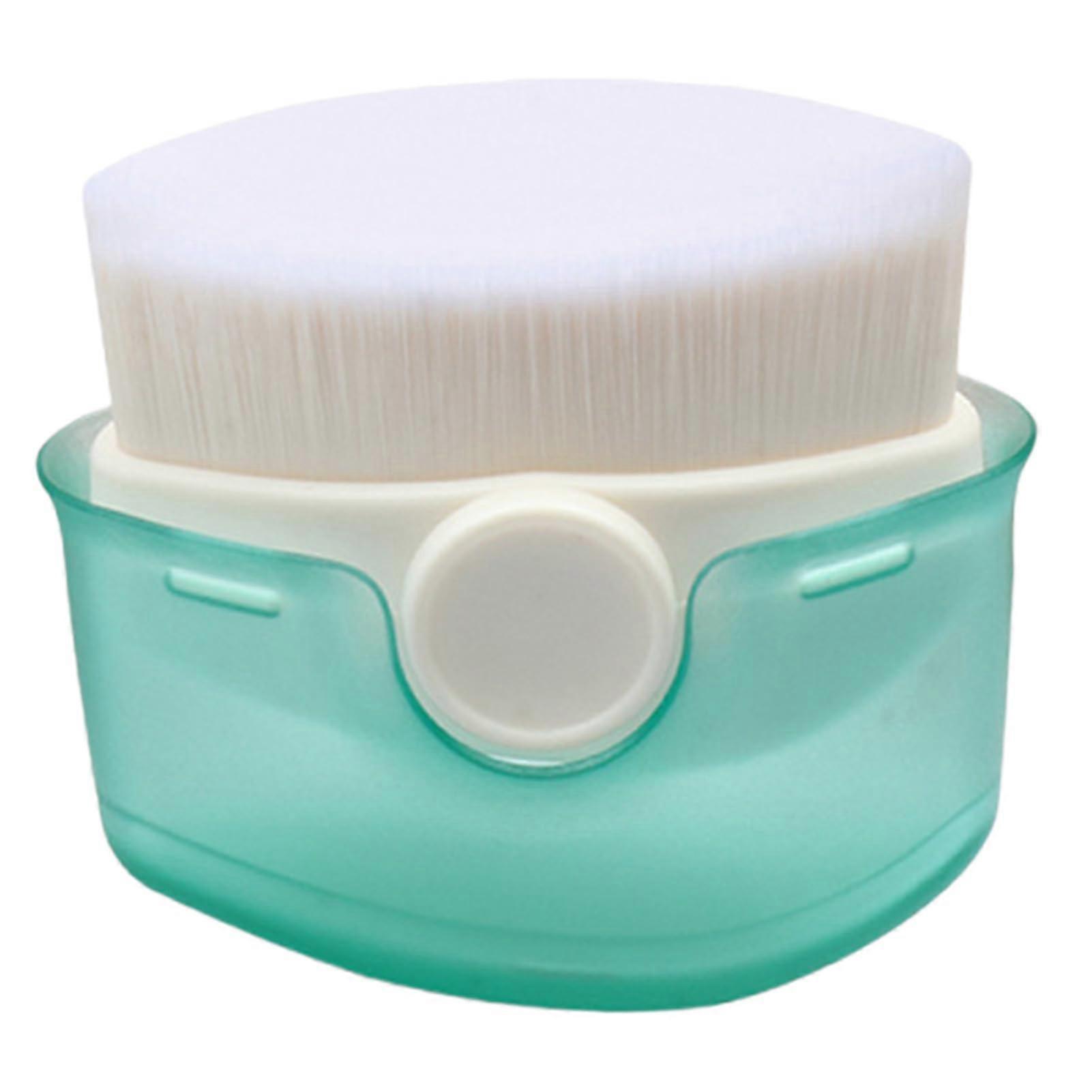 Sunscreen Applicator for Kids with Soft Bristles, QuickDrying Brush and Protective Travel Cap (Cyan)