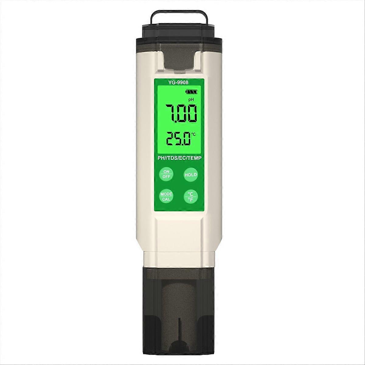 PH Meter Hydroponic Water Quality Tester LCD Backlight Thermometer