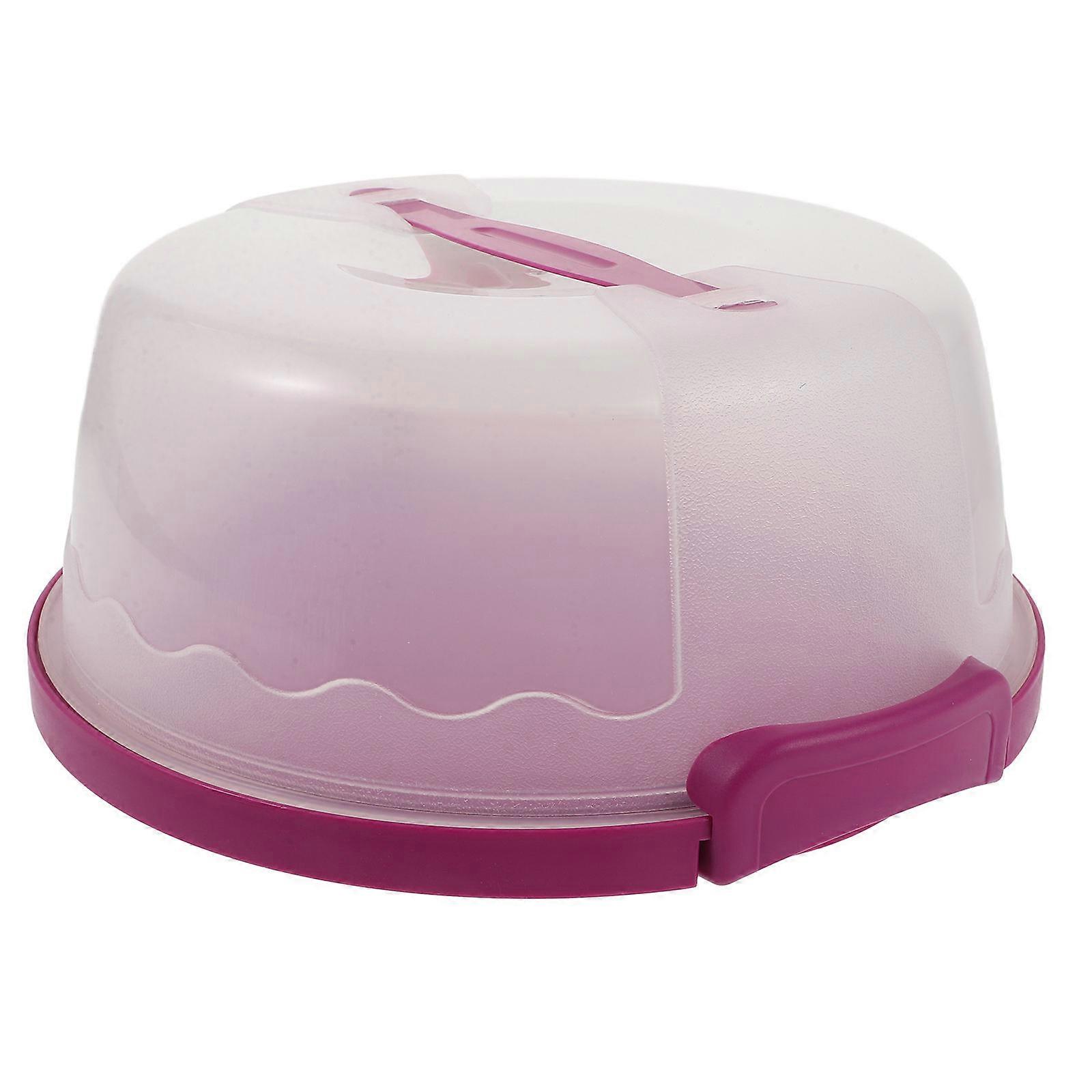 Cake Carrier Purple Handheld Cake Case for Storage Use 6-8 Inch