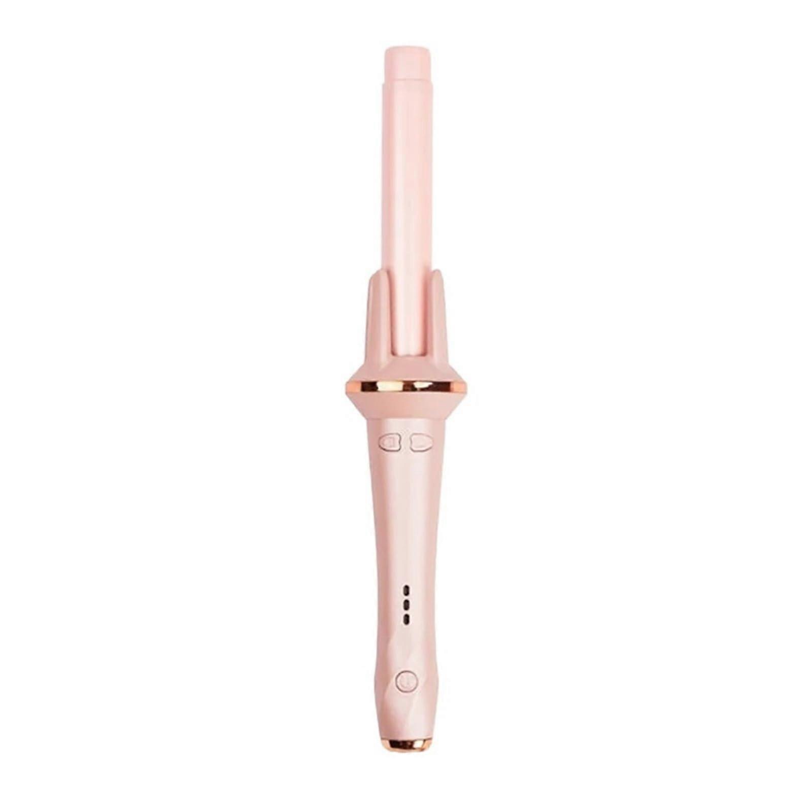 Automatic Curling Iron with Ceramic Heat Technology and Adjustable Styles for All Hair Types Pink US