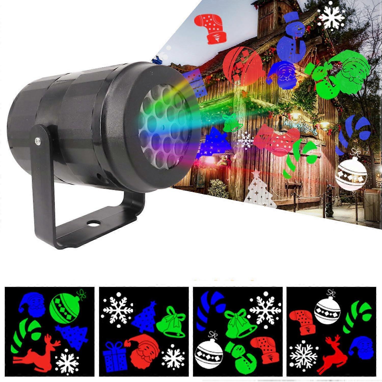 Christmas Projector Lights Outdoor with 12 Pattern Rotation, LED Snowflake Projection for Yard and Home