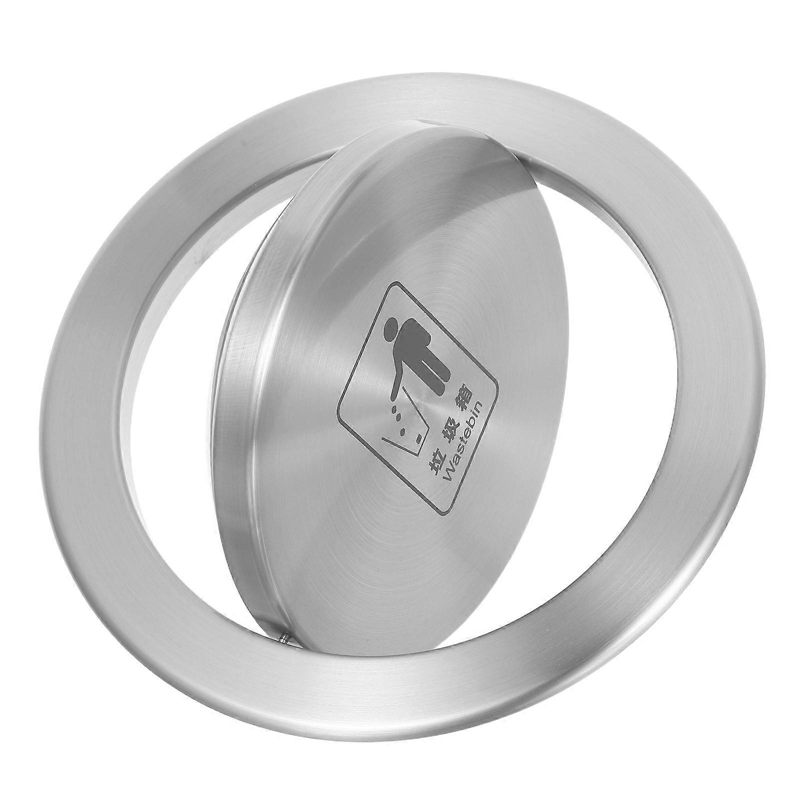 Stainless Steel Recessed Trash Can Lid Flip Function for Kitchen Countertop