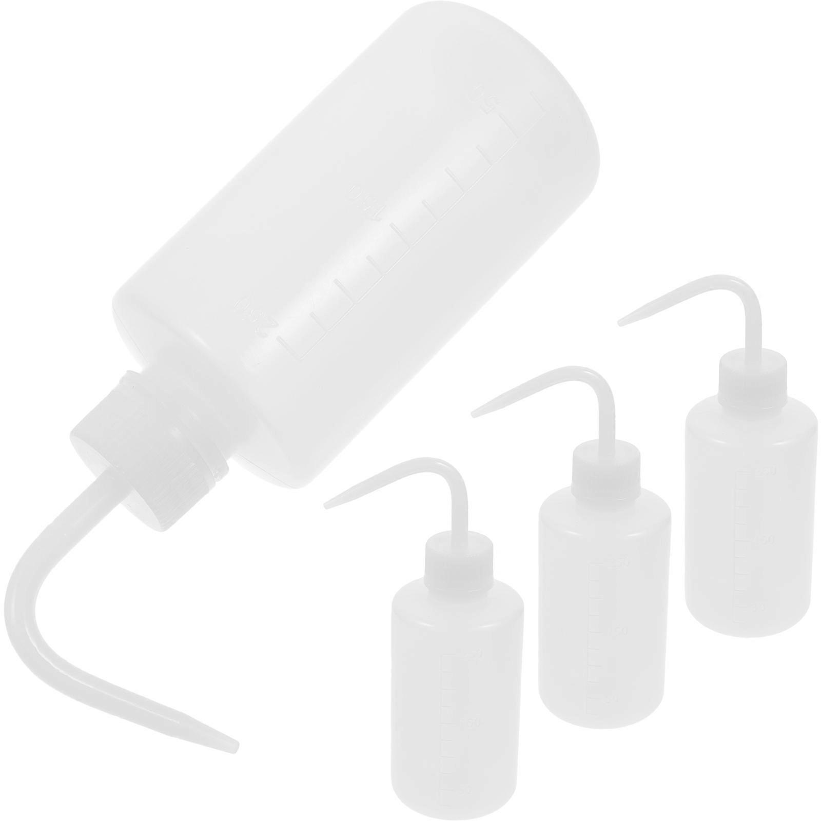 White Plastic Wash Bottle for Home Use 250ml Capacity Bendable Spout