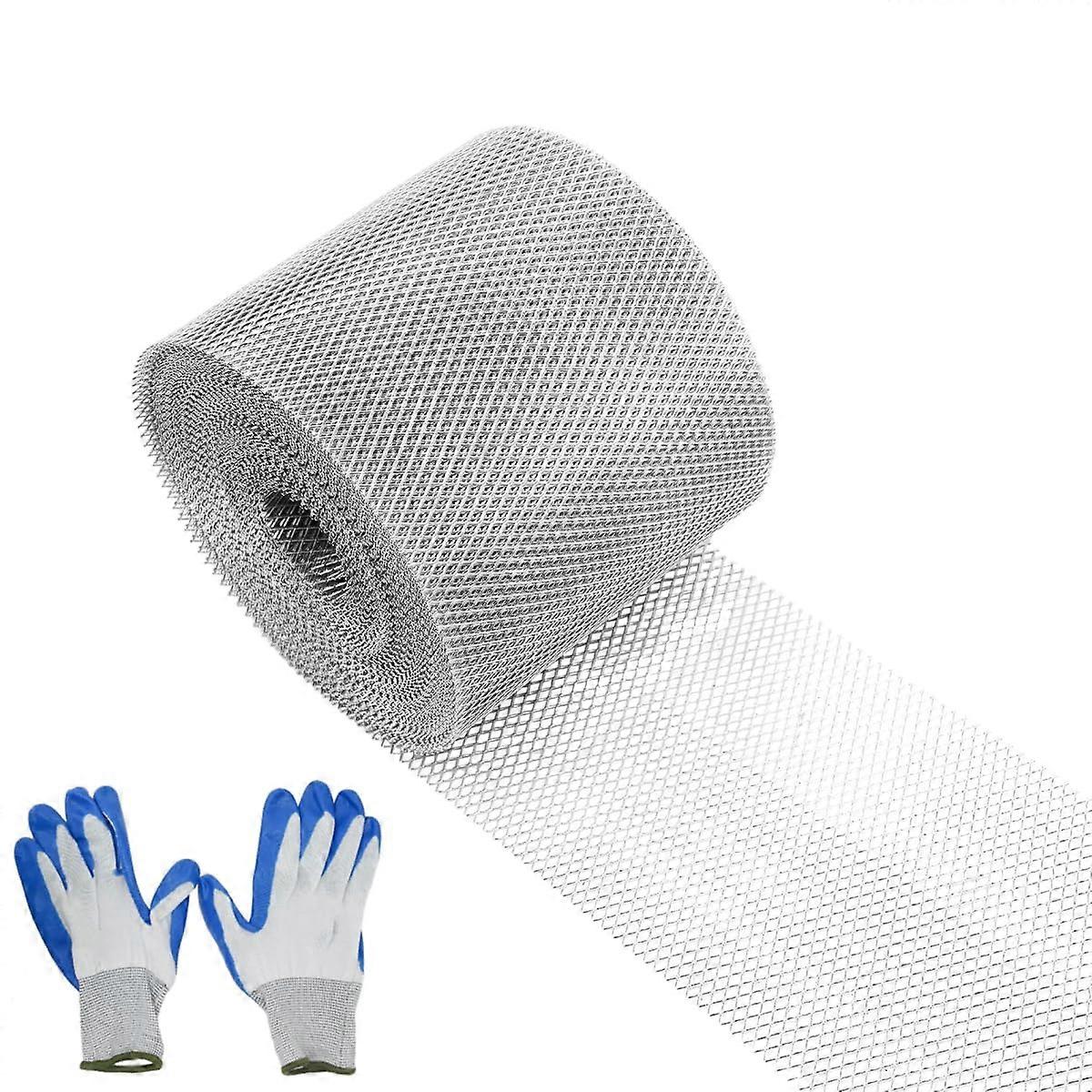 6 Inch x 100 Ft Aluminum Gutter Guard Mesh Roll for Reliable Leaf and Debris Protection
