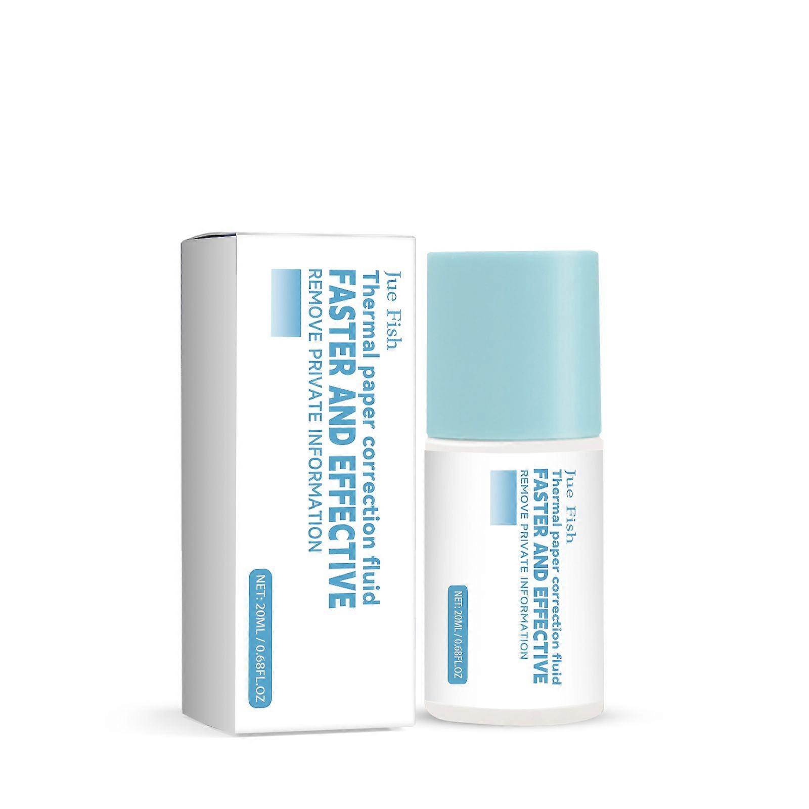 Thermal paper correction fluid protects privacy and prevents identity theft and misuse of information receipts.