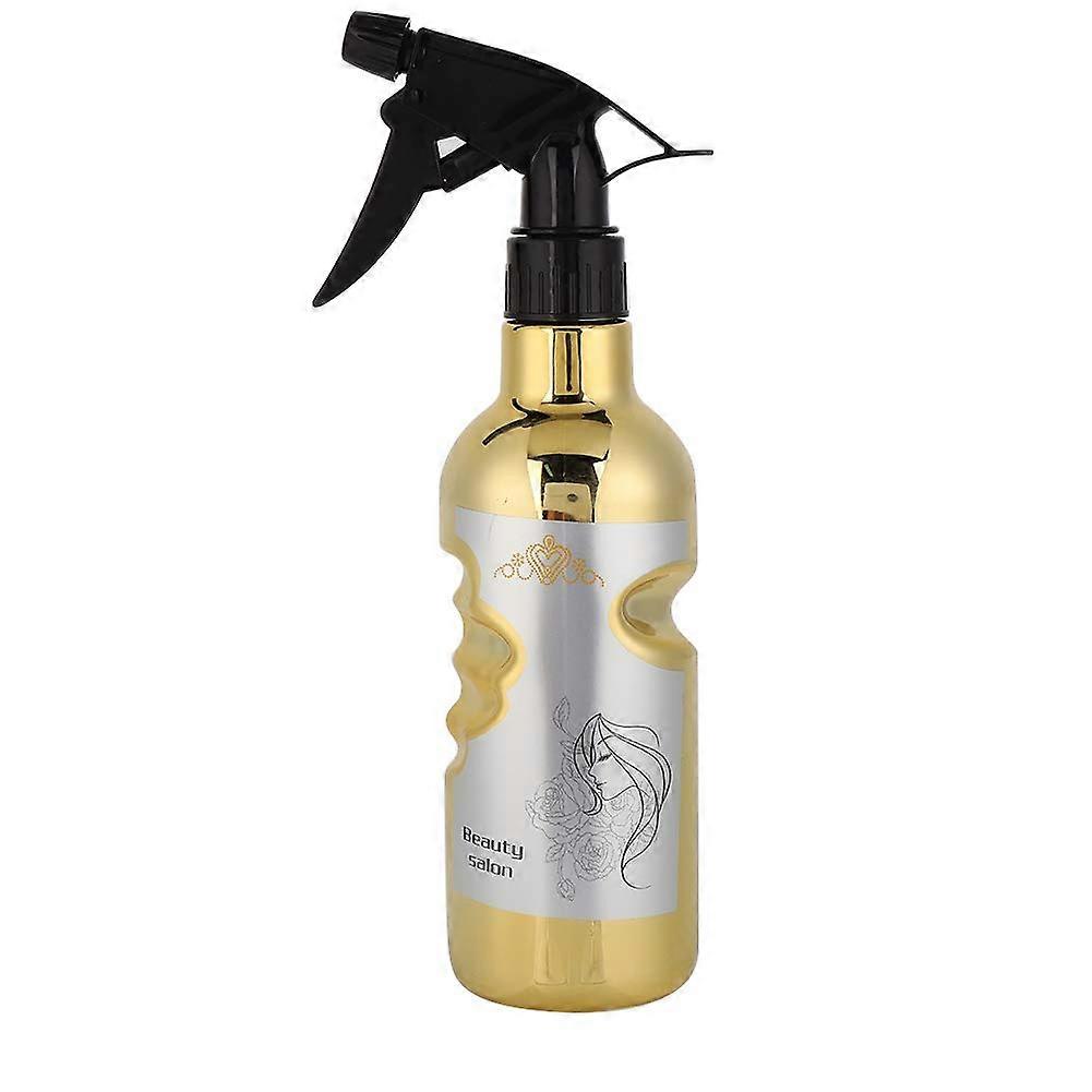 500ml Ultra Fine Mist Hair Spray Bottle with Adjustable Spray Modes for Barber and Home Styling Gold