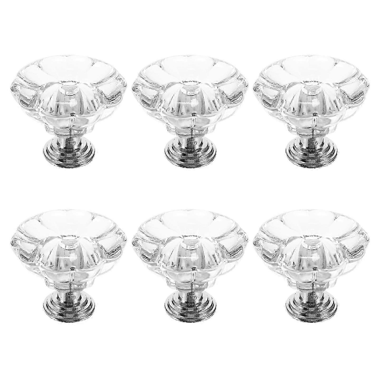 6 Pcs Round Vanity Tray Cabinet Round Knobs Diamond Drawer Knobs Glass Drawer Pulls Closet Knobs2.8X2.8CMtransparent21 Edition 1218