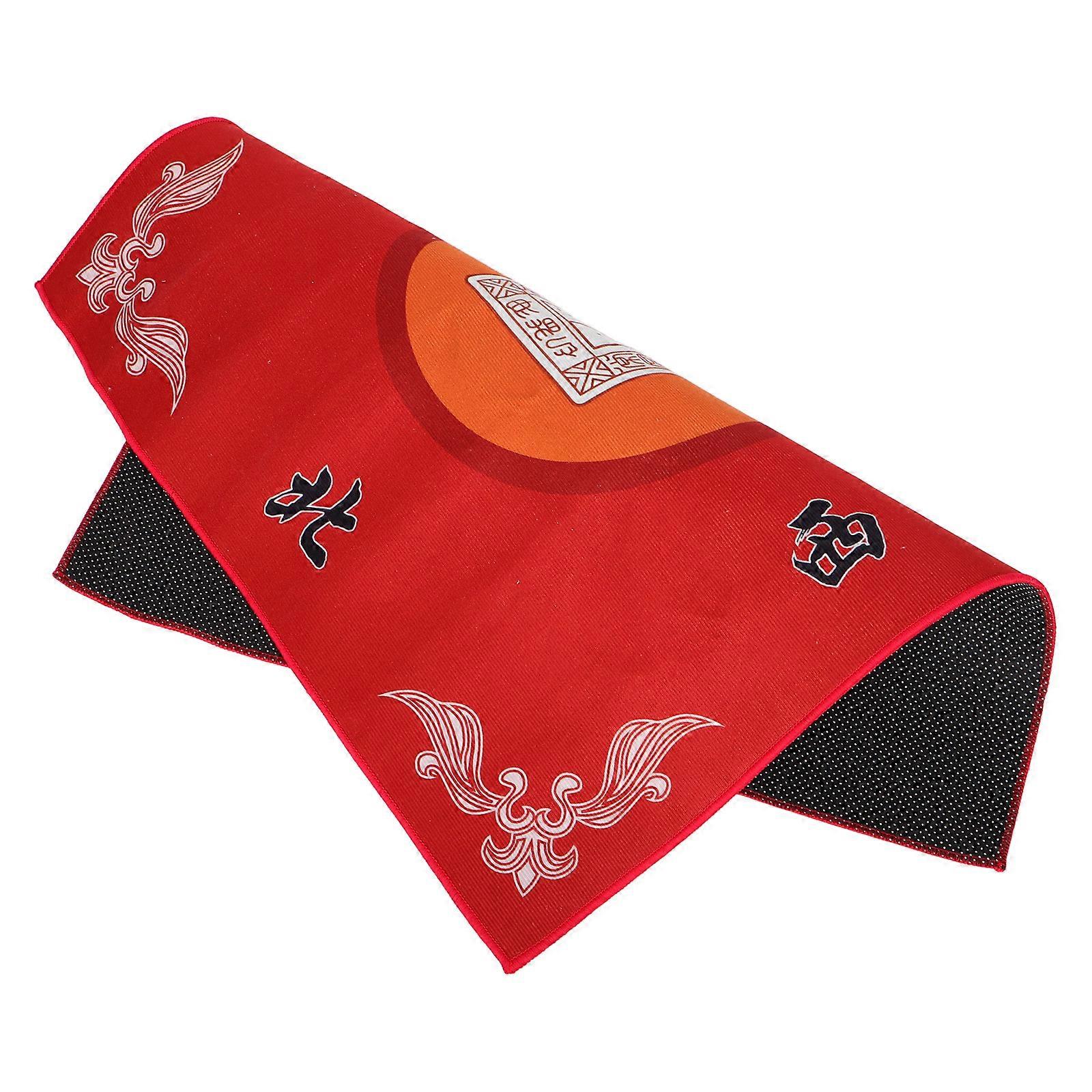 Mahjong Tablecloth Red Felt Mat for Game Universal Gaming Tablecloth