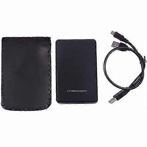 Gabinete USB 2.0 preto para HDD/SSD de 2,5 polegadas (25-26 unidades)