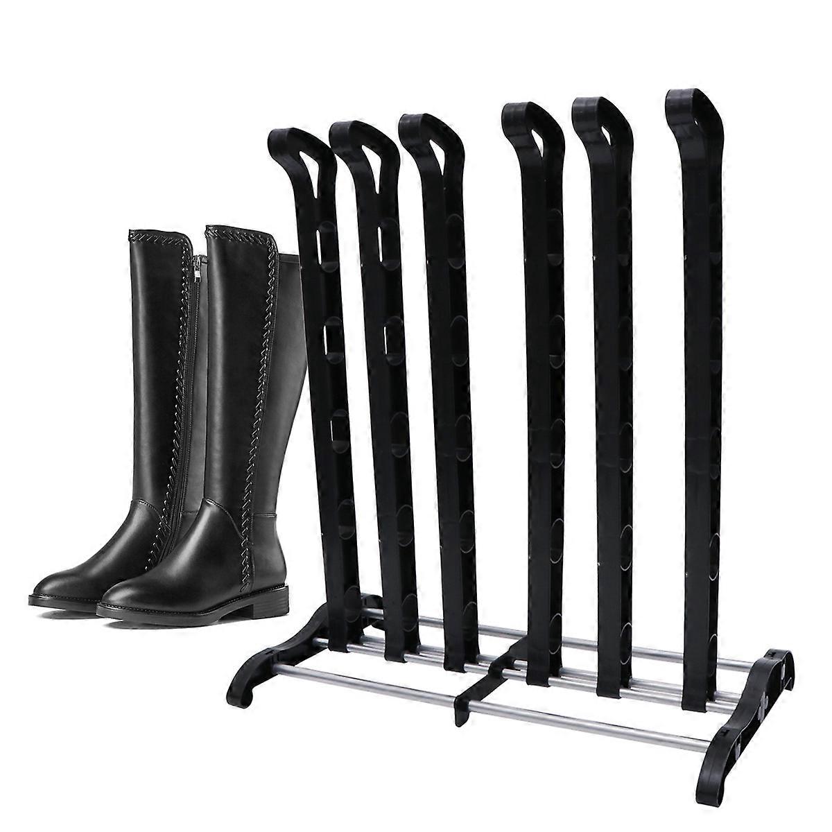 Hanging Boot Organizer Plastic Shoe Rack Entryway Adjustable Support Black 54*30*60.5cm 1Pack