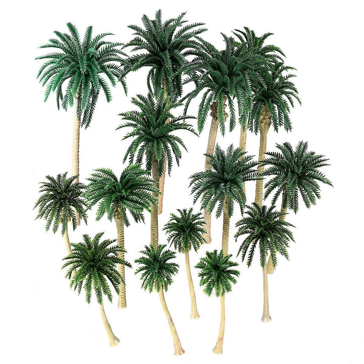 Green Landscape Tree Coconut Palm Trees for Decoration 15Pcs Set
