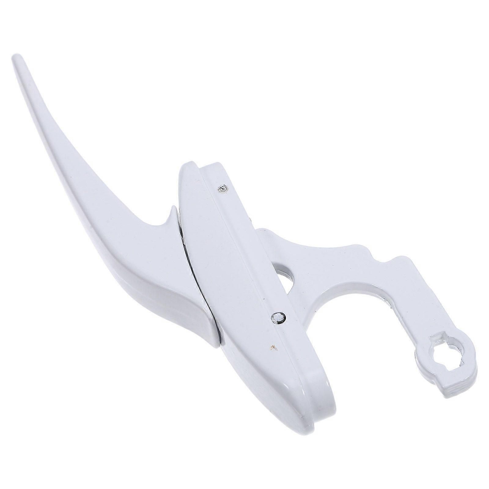 Casement Window Locking Handle - White Lockable Latch & Crank Smooth Operation Replacement Offset Secure Locking Lever for Sliding & Exterior Windows
