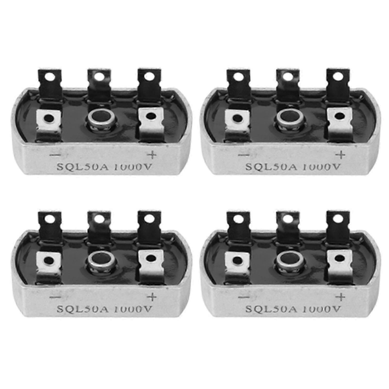 4 Pcs Rectifier Bridge SQL50A 1000V 3-Phase Low Frequency Rectifier Bridge Pack 2025