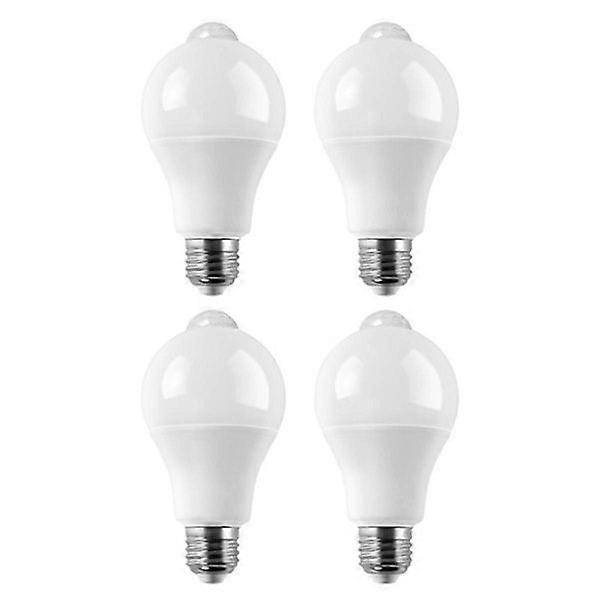 4-pack of E27 LED bulbs with PIR sensor, 9W