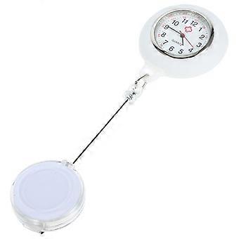 Ladies Pocket Watch for Nurses Daily Wear White 9.00X3.50X1.00CM Round Shape Time Keeping 1Pack