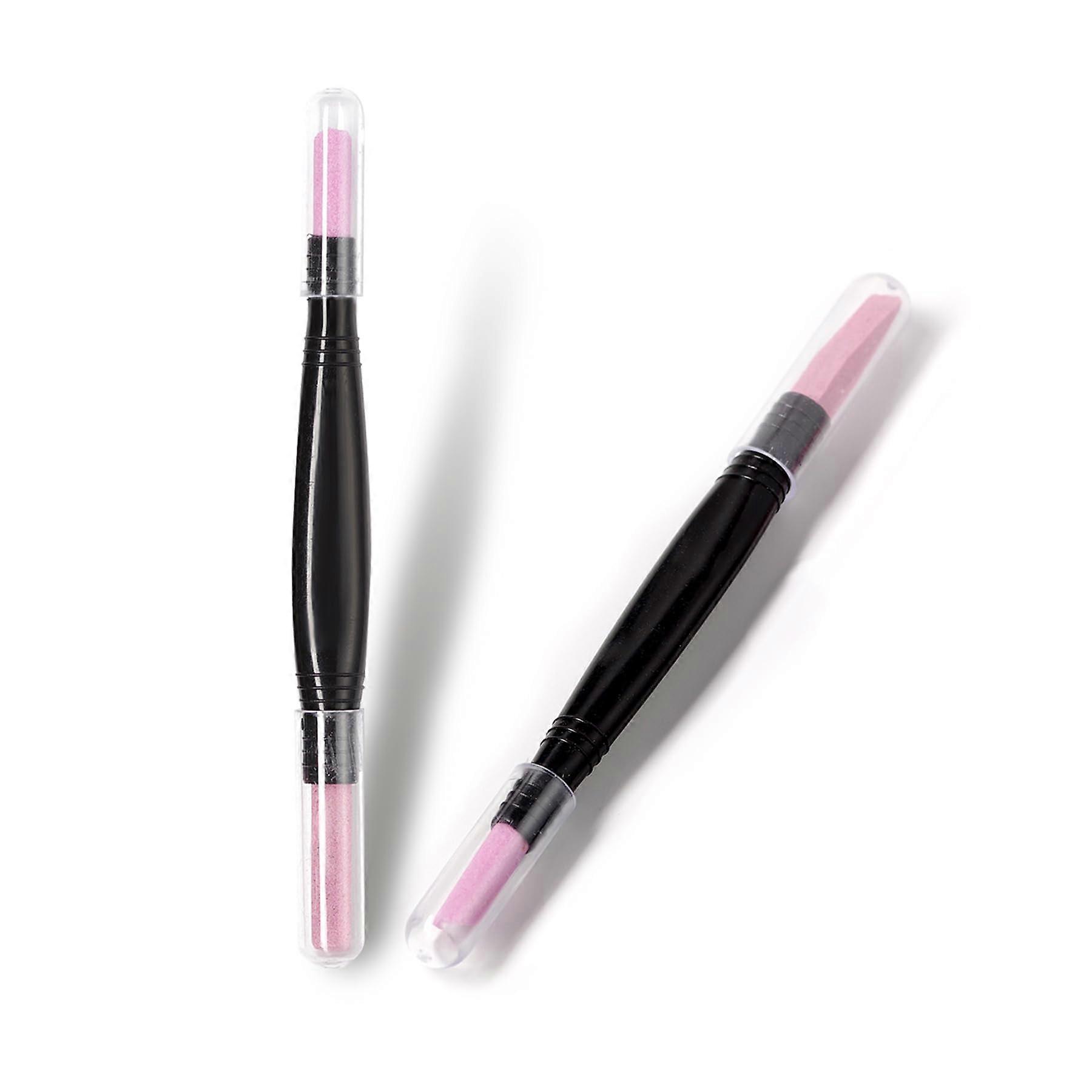 Double Head Nail Cuticle Pusher Pen with Quartz Tips for Precise Nail Shaping and Smoothing