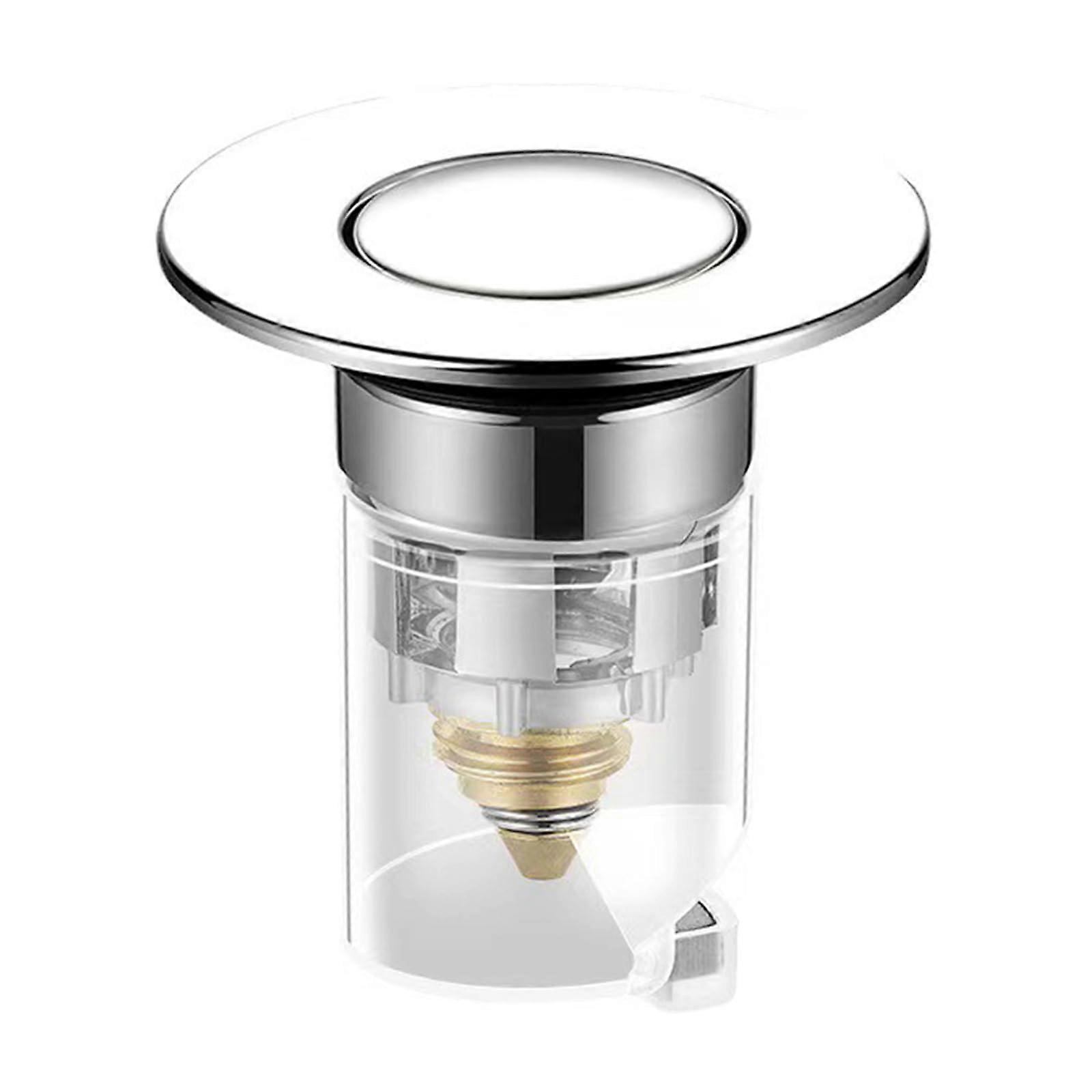 Bathroom Sink Stopper with AntiClogging Basket Filter, Dual Mode Bounce Core Bathtub Drain Plug