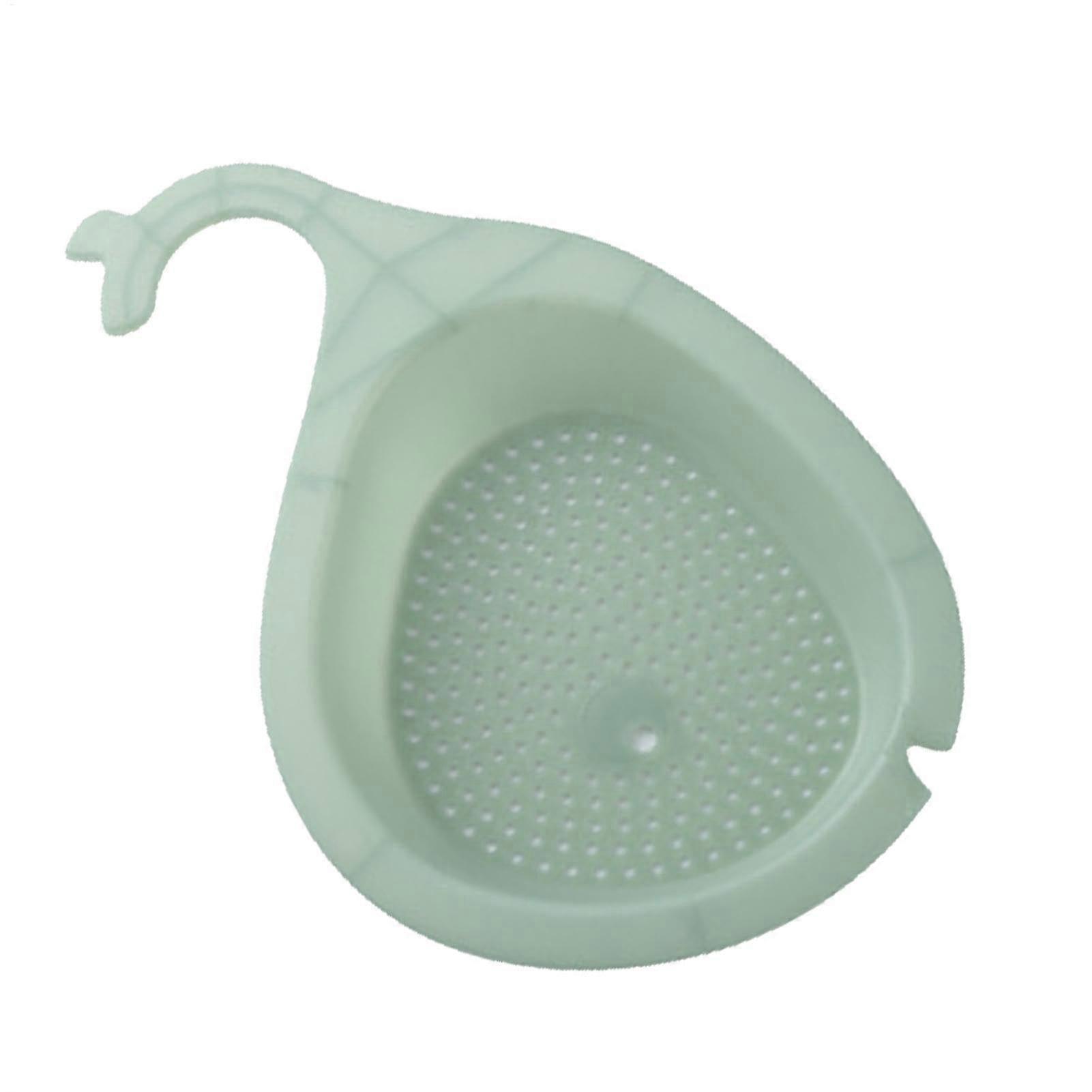 Kitchen Sink Strainer Triangle Filter Basket with Drain Stand for Vegetable Washing Hellgrün