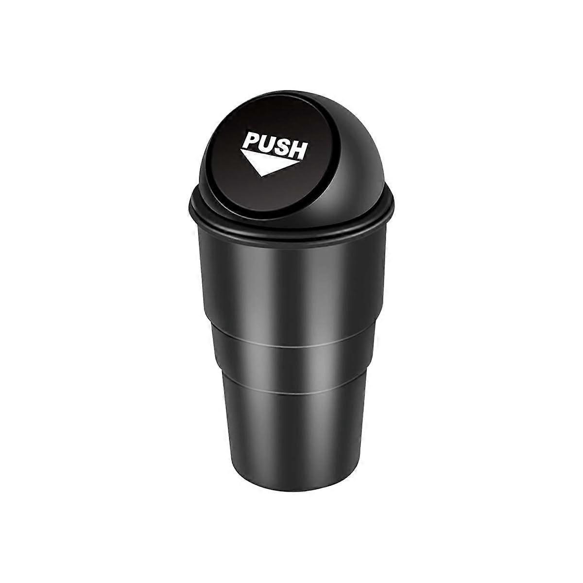 Car Trash Can with Lid, Leakproof Compact Cup Holder Fit, Mini Auto Garbage Bin for Car Interior