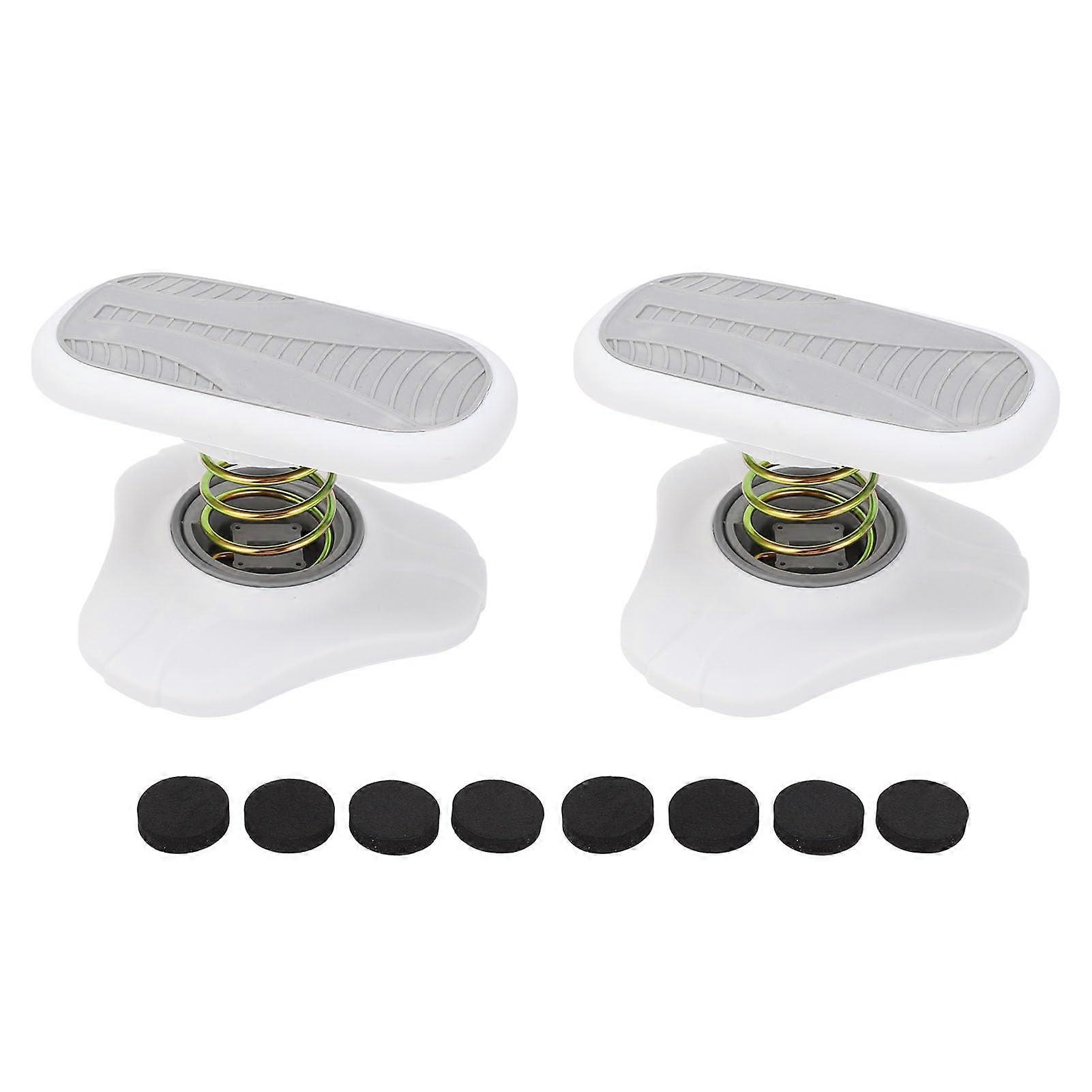 Foot Rest Under Desk Dual Footrest Set with Adjustable Height Angle and Stable Triangular Base Gray