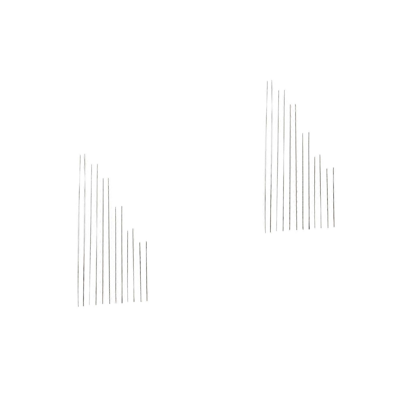 24 Pcs  Beading Needles Thread Sewing Needles Opening Big Eye Bead Needles