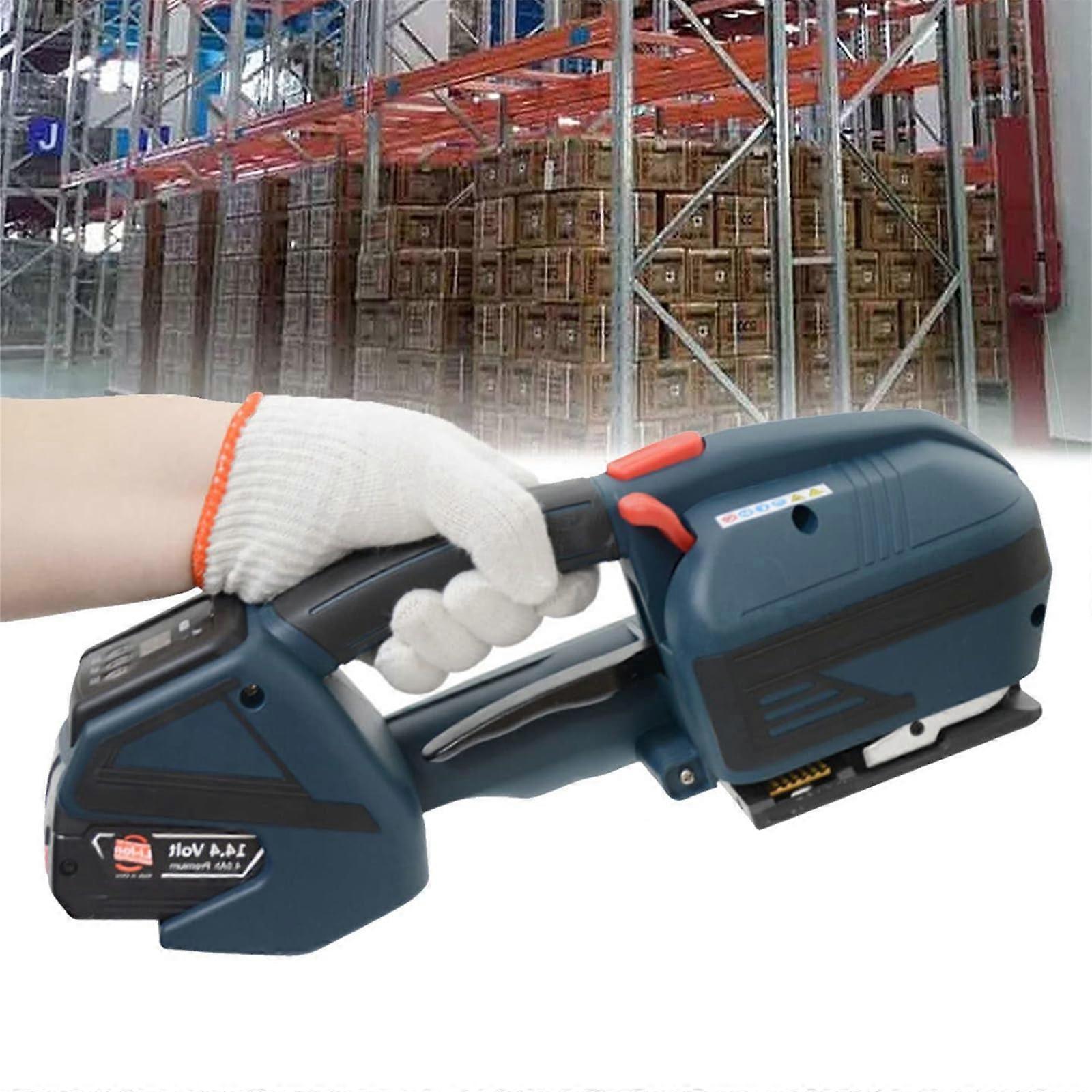 Electric Strapping Machine with Automatic Strap Tightening, Battery Powered Tool for PP PET Pallet