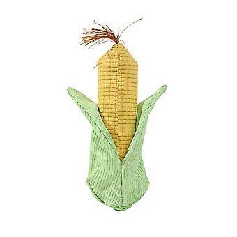 Dog Squeaky Plush Toy - Corn Shape with Squeaky Head, Self-Entertainment for Puppies, Teething Chew Toy to Relieve Boredom,
