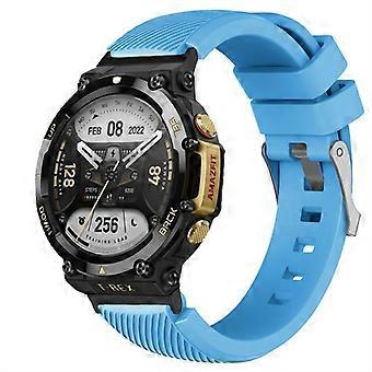 For Huami Amazfit T-Rex 2 Twill Design Adjustable Silicone Watchband Smart Watch Replacement Strap