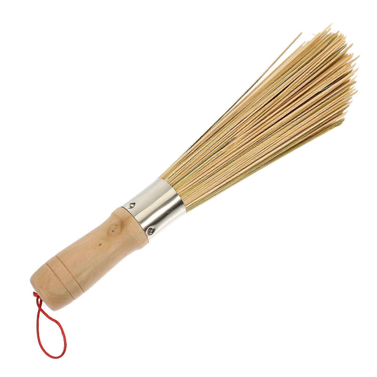 Dish Cleaning Brush with Ergonomic Bamboo Handle for Kitchen Pot and Pan Scrubbing