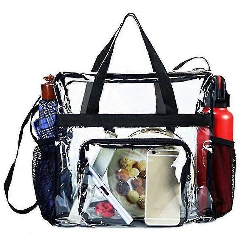Bolsa organizadora para banheiro, transparente e resistente.