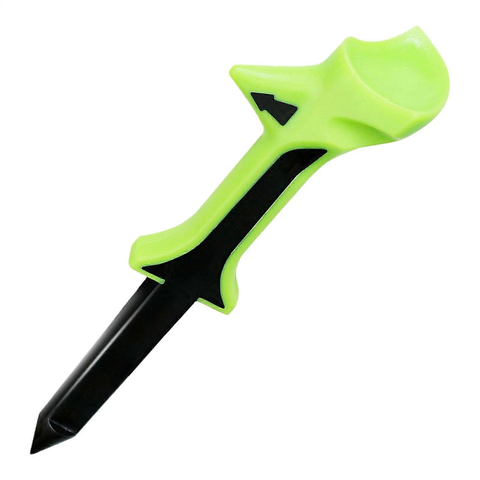 Golf Training Aid 10° Angle Low Friction Practice Tee for Swing Accuracy Boost, Orange Green