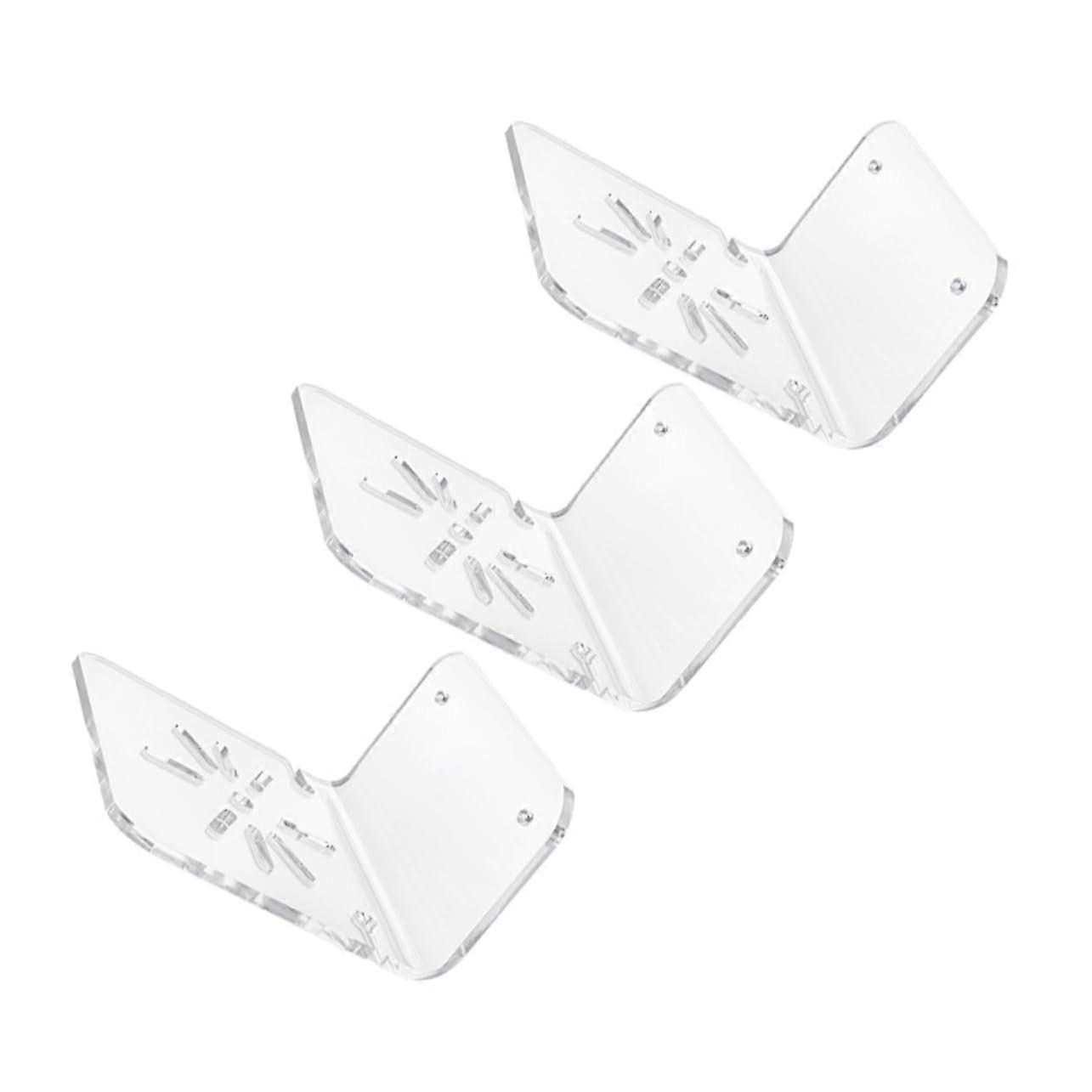 Wall Mount Bracket and Floating Shelf 3pcs Set for Router Camera Speakers, Sturdy SpaceSaving Design