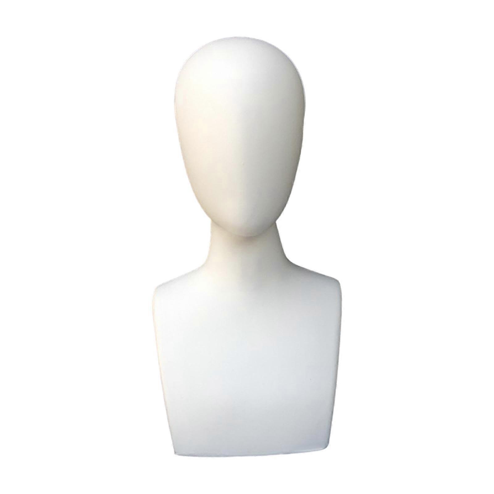 Mannequin Head Stand with Weighted Base for Wig Styling and Hat Display, Flat Shoulder Design