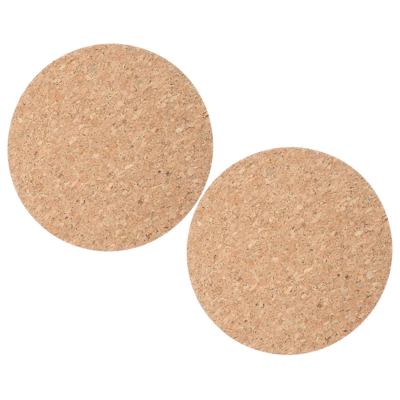 2Pcs Cork Mouse Pad Light Brown Smooth Surface for Computer Work
