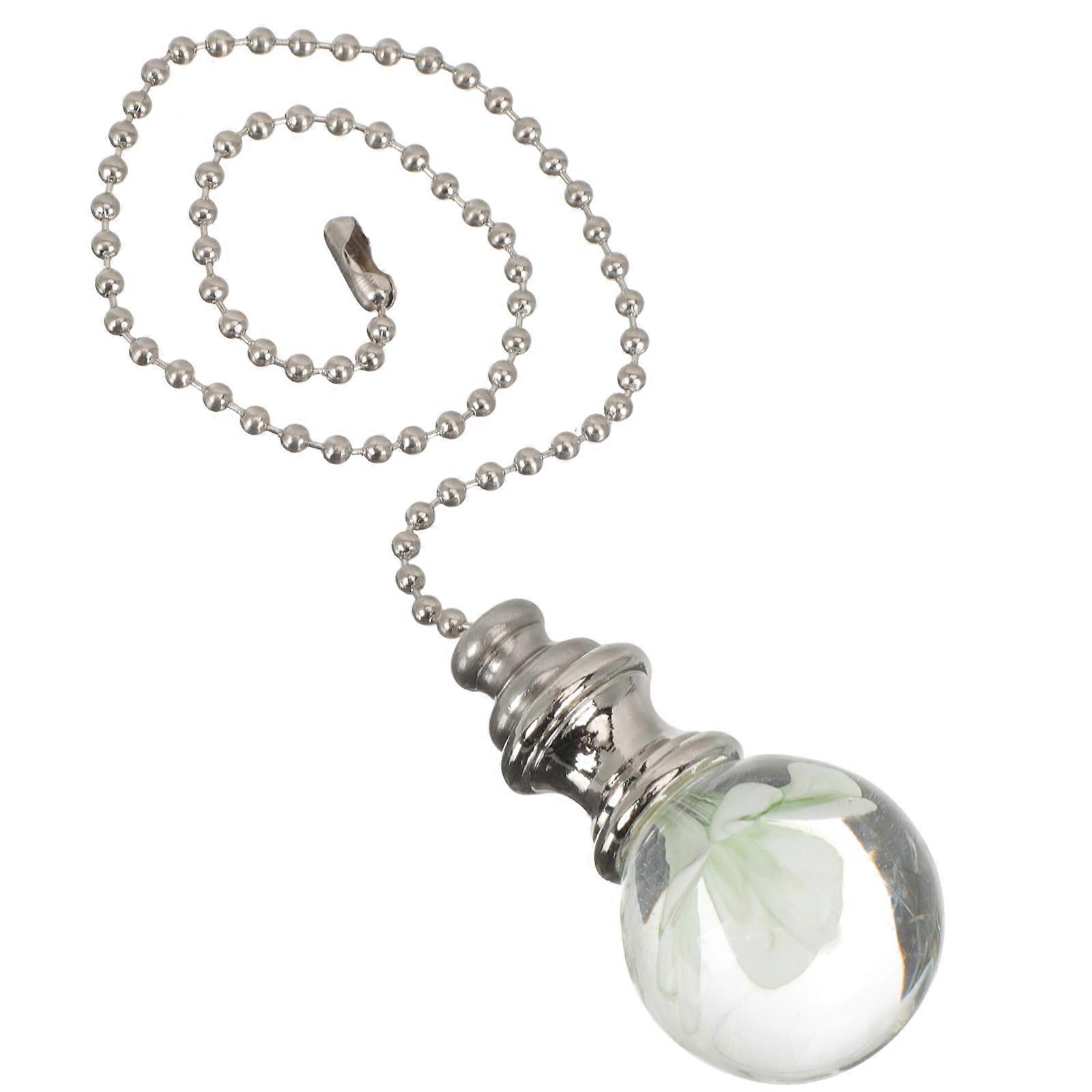 Decorative Silver Ceiling Fan Pull Chain Extender 5Pcs Pack