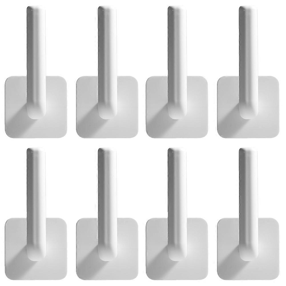 Sticky Hooks for Hanging Wall Hooks Self Adhesive 8Pcs White ABS Material