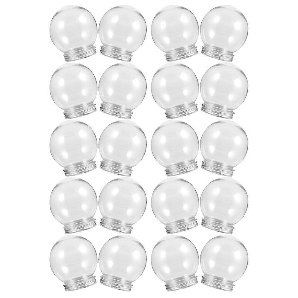 Sugar Candy Bottle Plastic Snow Globe for Storage 20Pcs Clear Globes