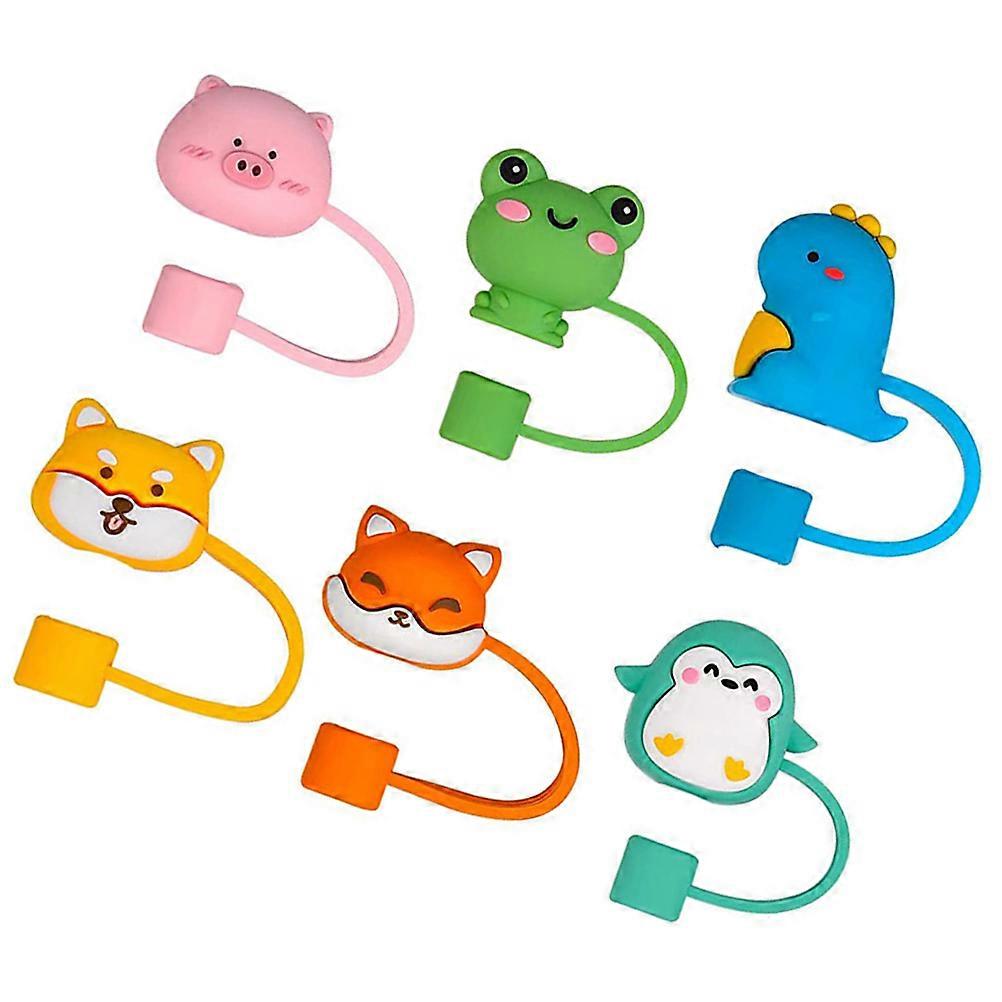 Reusable Straw Covers Frog Shape Sufficient Quantity Good Gift Choice For Friends 6Pcs