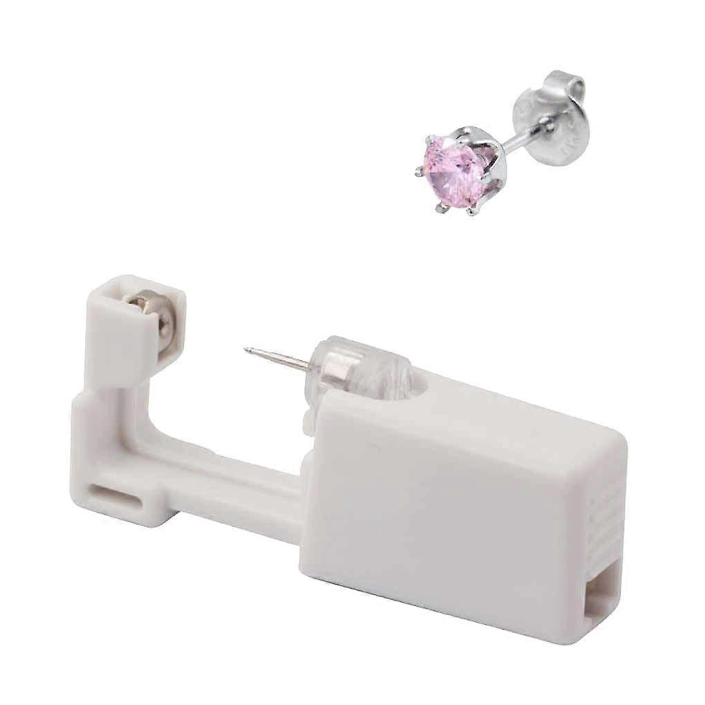 Ear Piercing Kit with SingleUse Safety Gun, Automatic Spring and Studs for Home Use