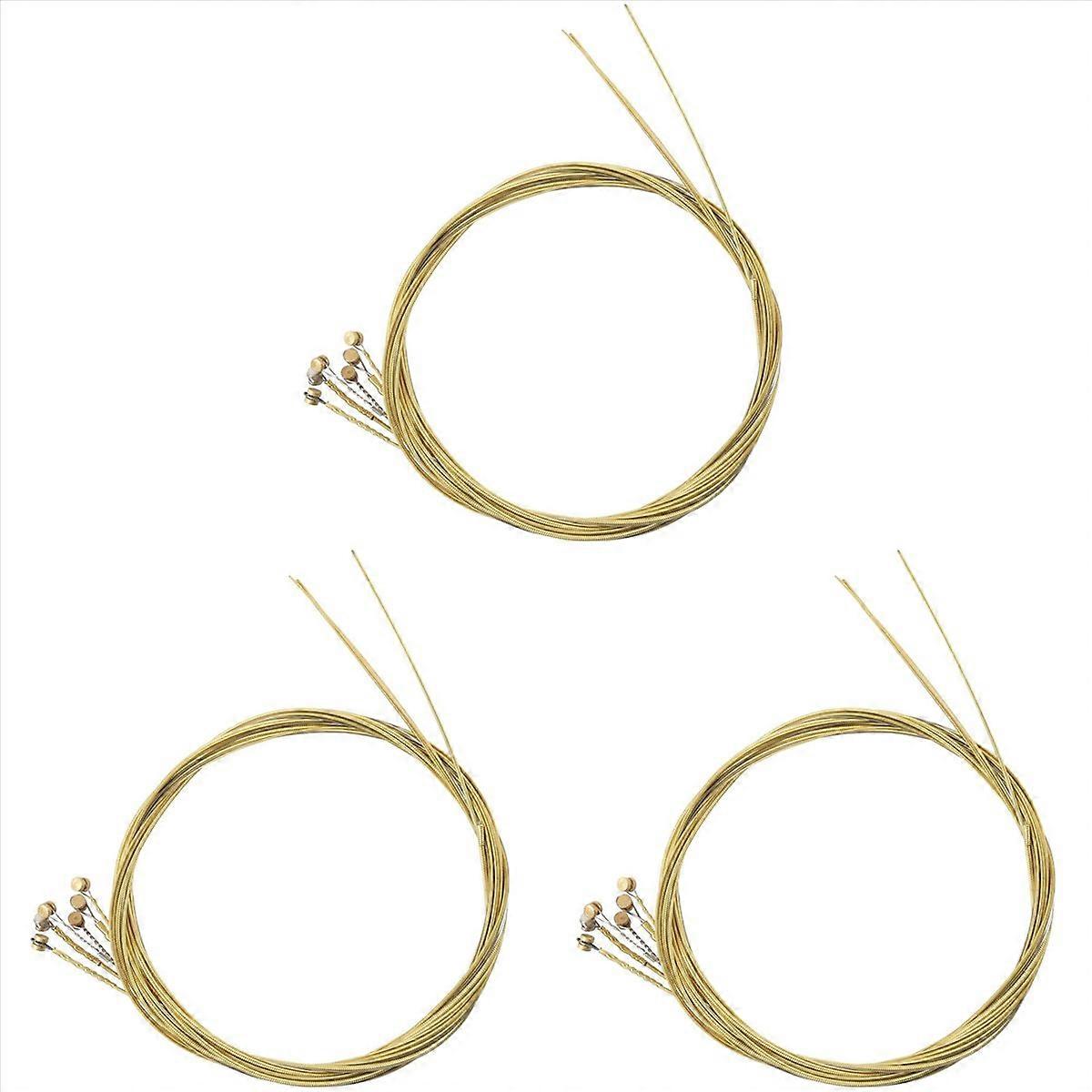 18 Pcs Steel Strings Replacement for Acoustic Guitar Silver+Brass