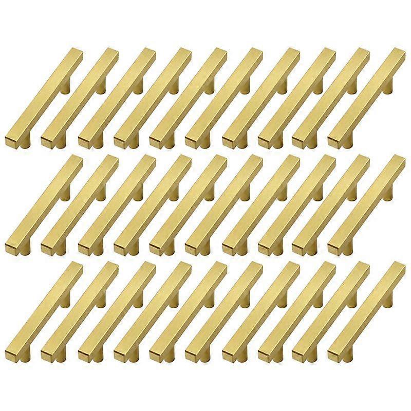 30Pack Gold Cabinet Handles Brass Cabinet Pulls Square Drawer Pulls
