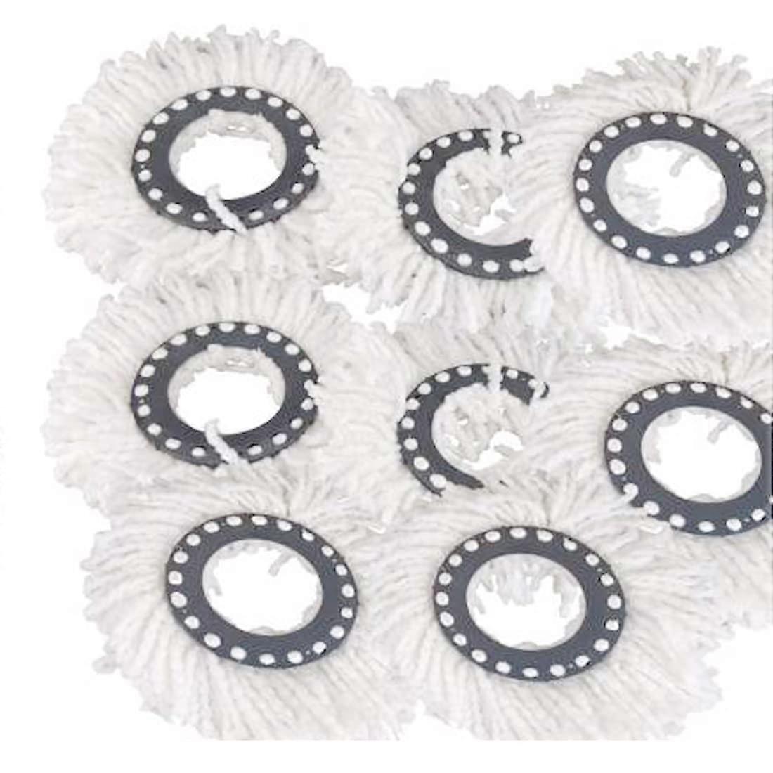 Microfiber Mop Refill 8 Pack, 360 Degree Spin Mop Replacement Head for Super Absorbent Floor Cleaning