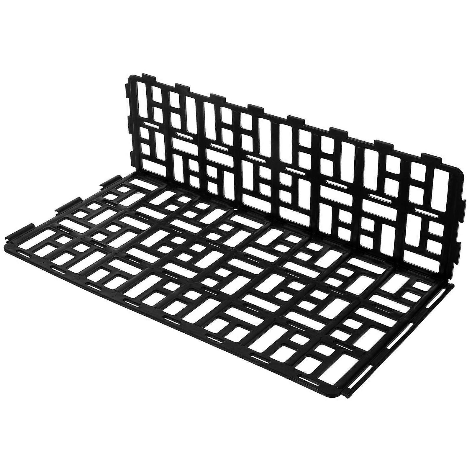 Fruit Guardrail Closet Separator for Display Rack Black Plastic Baffle Fence