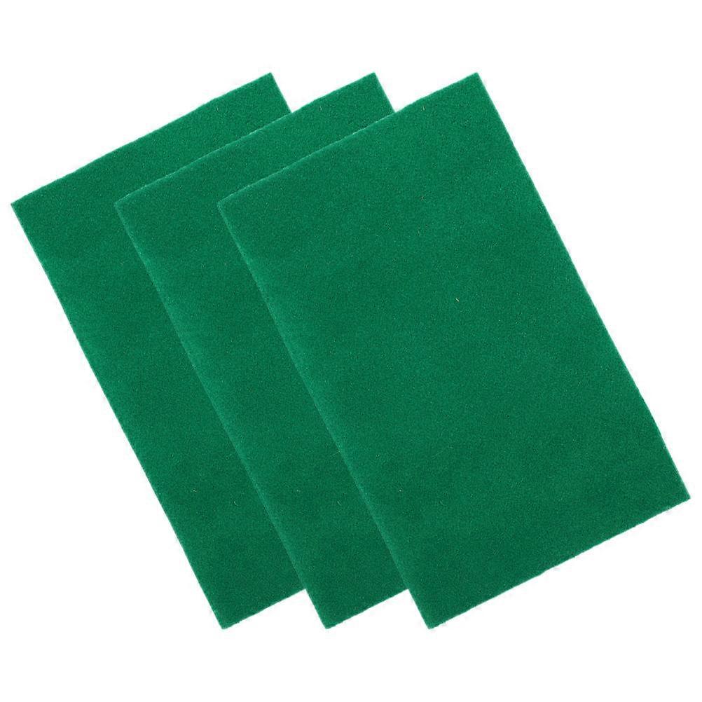 Green Polyester Reptile Carpet Mat for Cage Use 9Pcs Liner Set