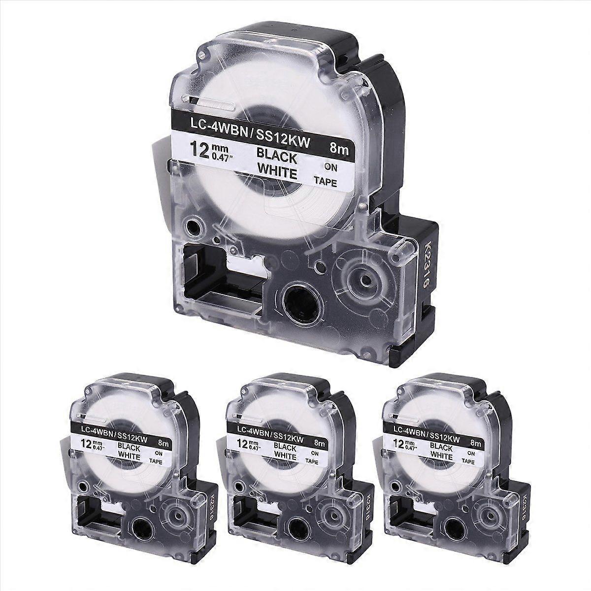 4 Pack Compatible Label Tape Replacement for -4WBN (SS12KW)